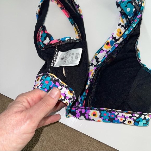 Body Glove Summertime Dita Floral Bikini Bra Deep V Top - Picture 11 of 13